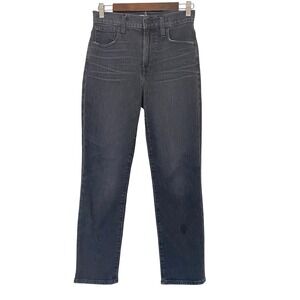 Madewell The Perfect Vintage Crop Jeans 26 Faded Black High Rise Straight Leg